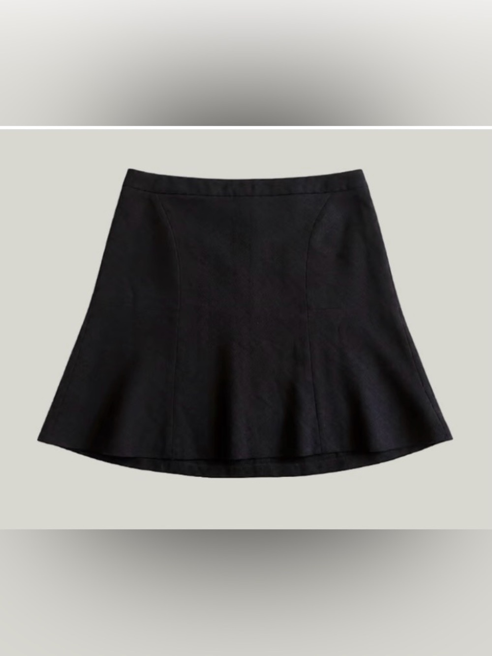 Women's Black A-Line Flared Skirt